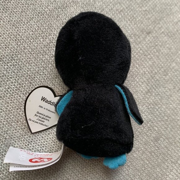 NWT - TY - Teenie Beanie BOOs - Waddle - black and white penguin - Picture 2 of 6